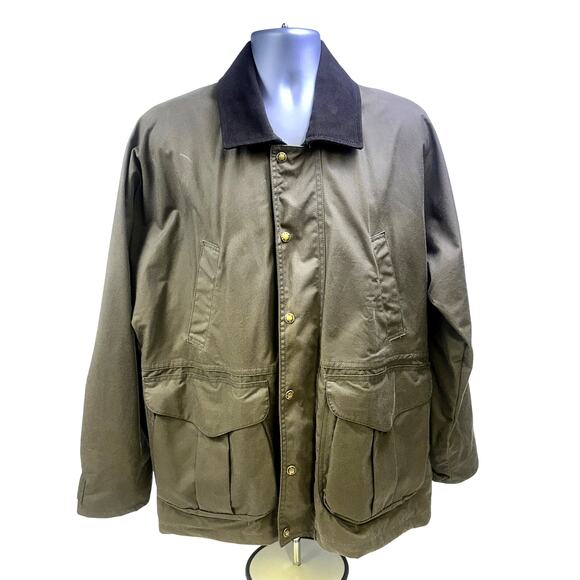 Filson Rugged Men's Weather Resistant Tin Cloth Field Jacket Otter Green-Size L - Picture 1 of 16